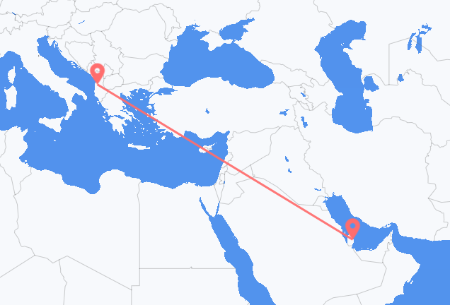 Doha to Tirana