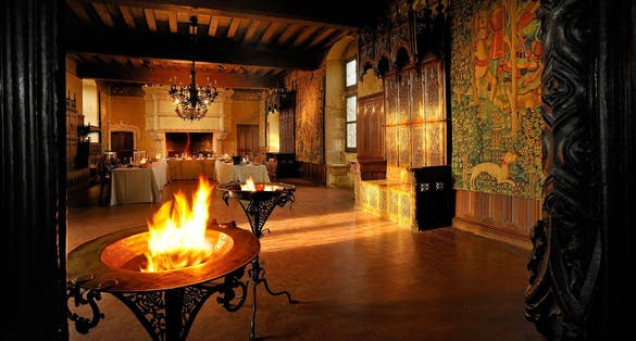 photo of inside the Château de Langeais in Langeais, Loire Valley, France.