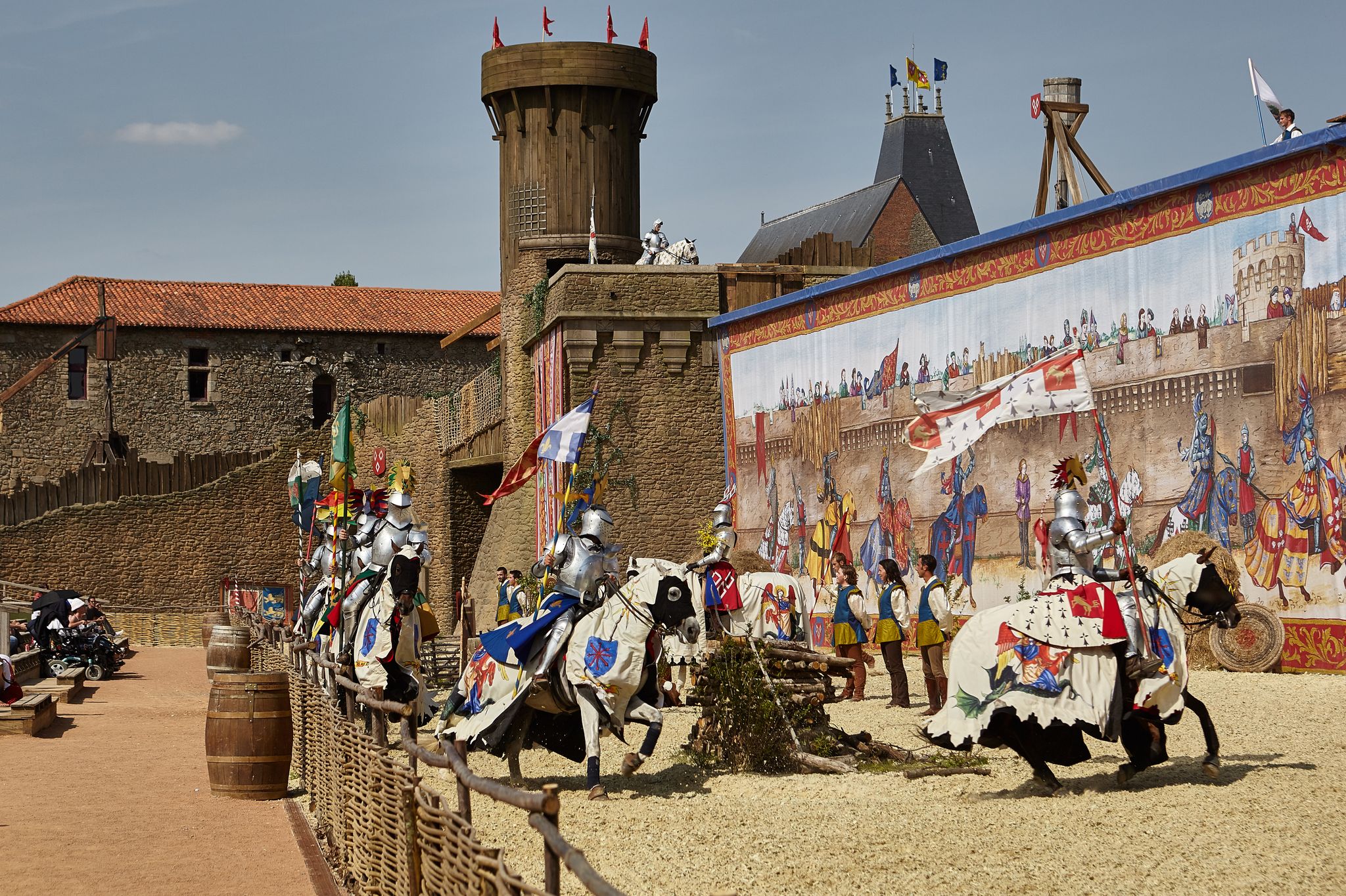 Photo of Puy du Fou Theme Park, at a performance and historical reenactment in the famous theme park, Les Epesses, France.