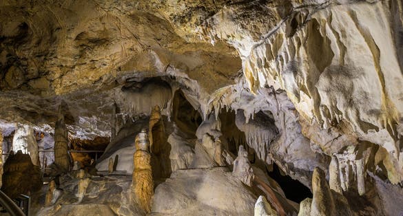 Photo of Details within Harmanec Cave in Kremnica Mountains, Slovakia.