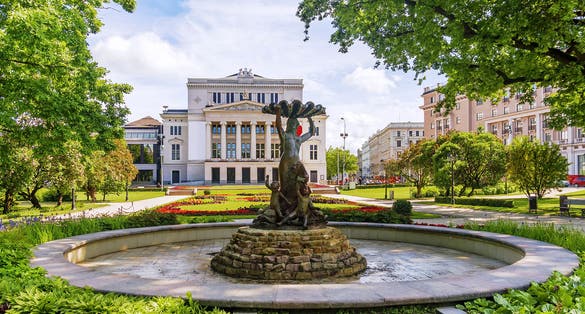 Photo of National Opera in Riga, Latvia.