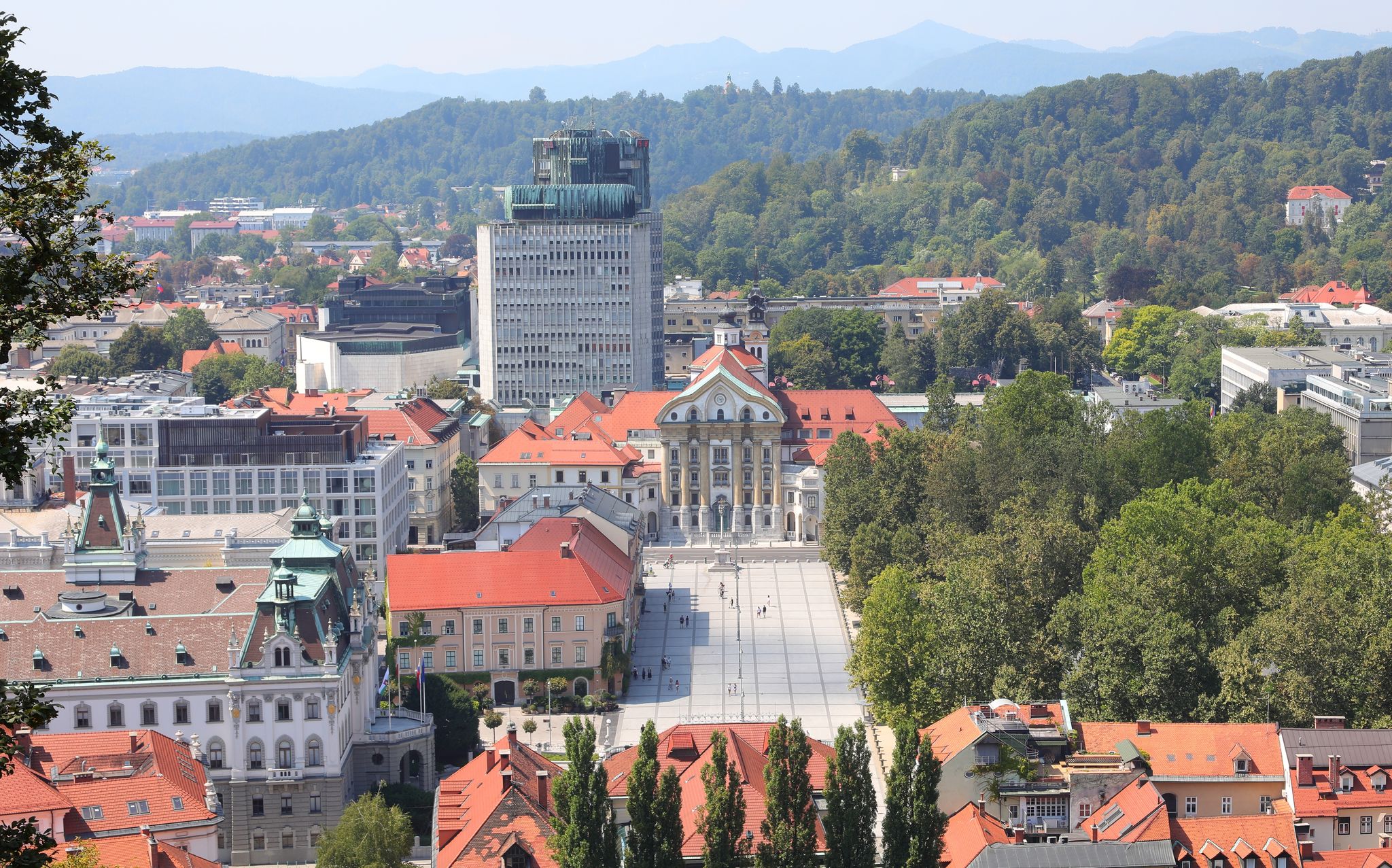 Photo of Congres Square in ljubljana city capital of Slovenia In Europe.
