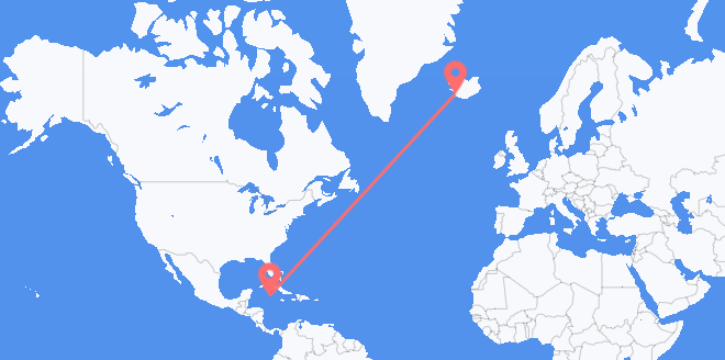 Cayman Islands to Iceland