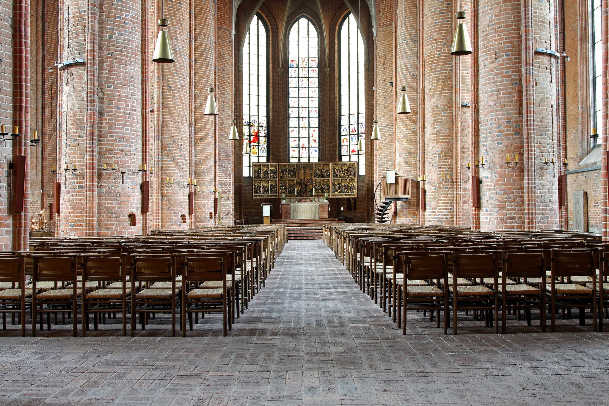 Interior of Lutheran Church Marktkirche in Hannover Germany