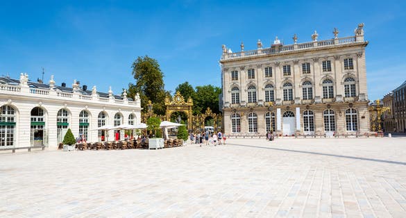 Photo of Nancy Stanislas square, Neptune fountain, Lorraine, France.