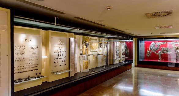 Photo of  Interior of the Archaeological museum in Epidaurus, Greece. Delphi is a famous archaeogical site in Greece.