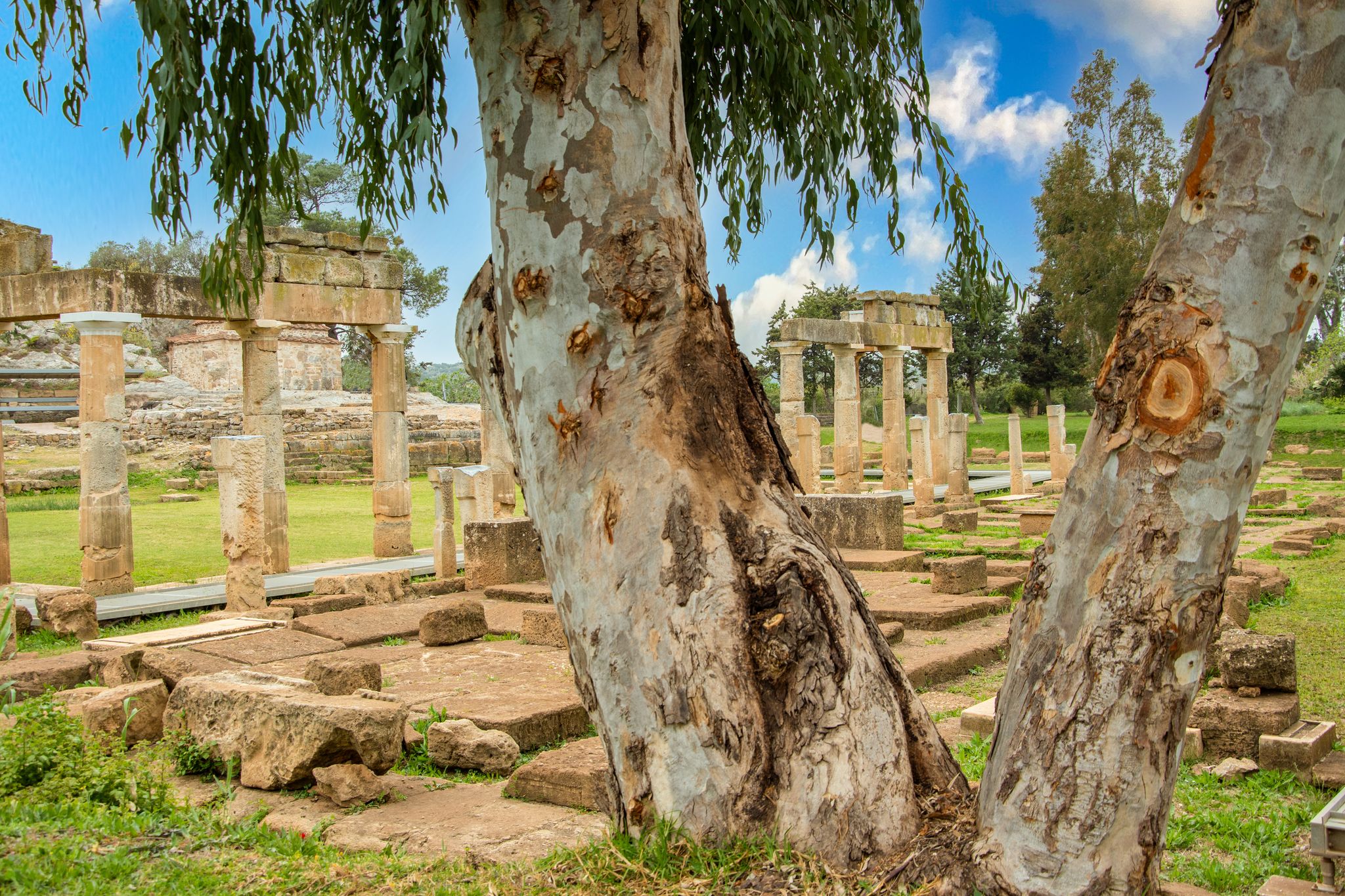 photo of The temple of ancient goddess Artemis in Brauron (Vravrona) in Attica, Greece.