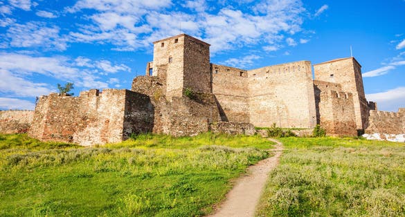 Photo of Byzantine fortress situated on the north-eastern corner of the acropolis of Thessaloniki in Greece.