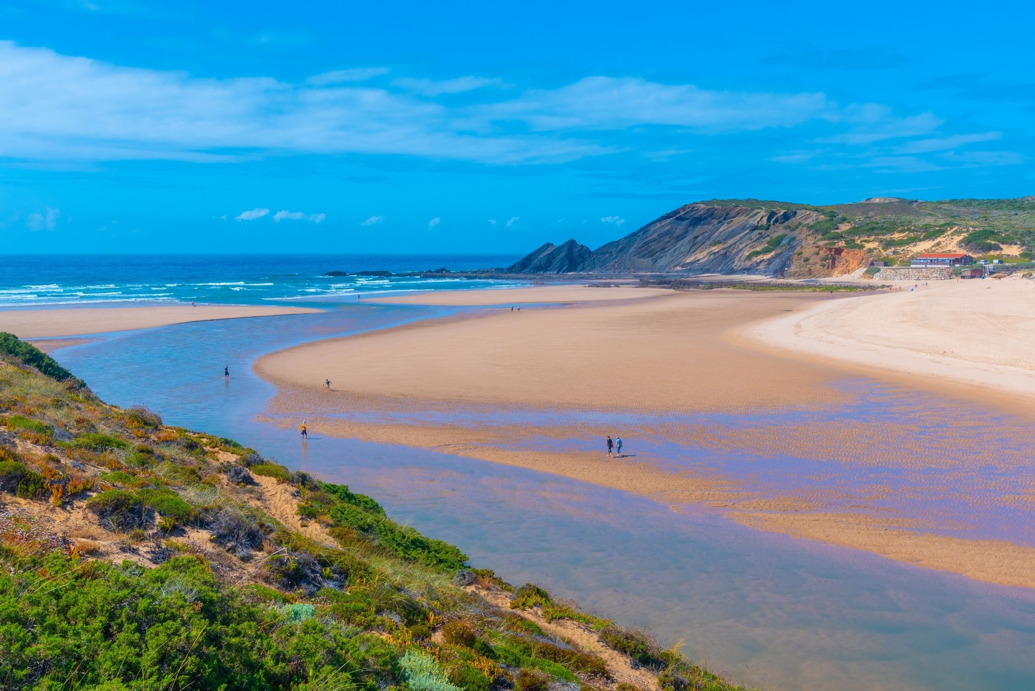 View of Praia da Amoreira in Portugal.