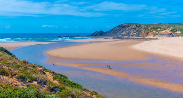 View of Praia da Amoreira in Portugal.
