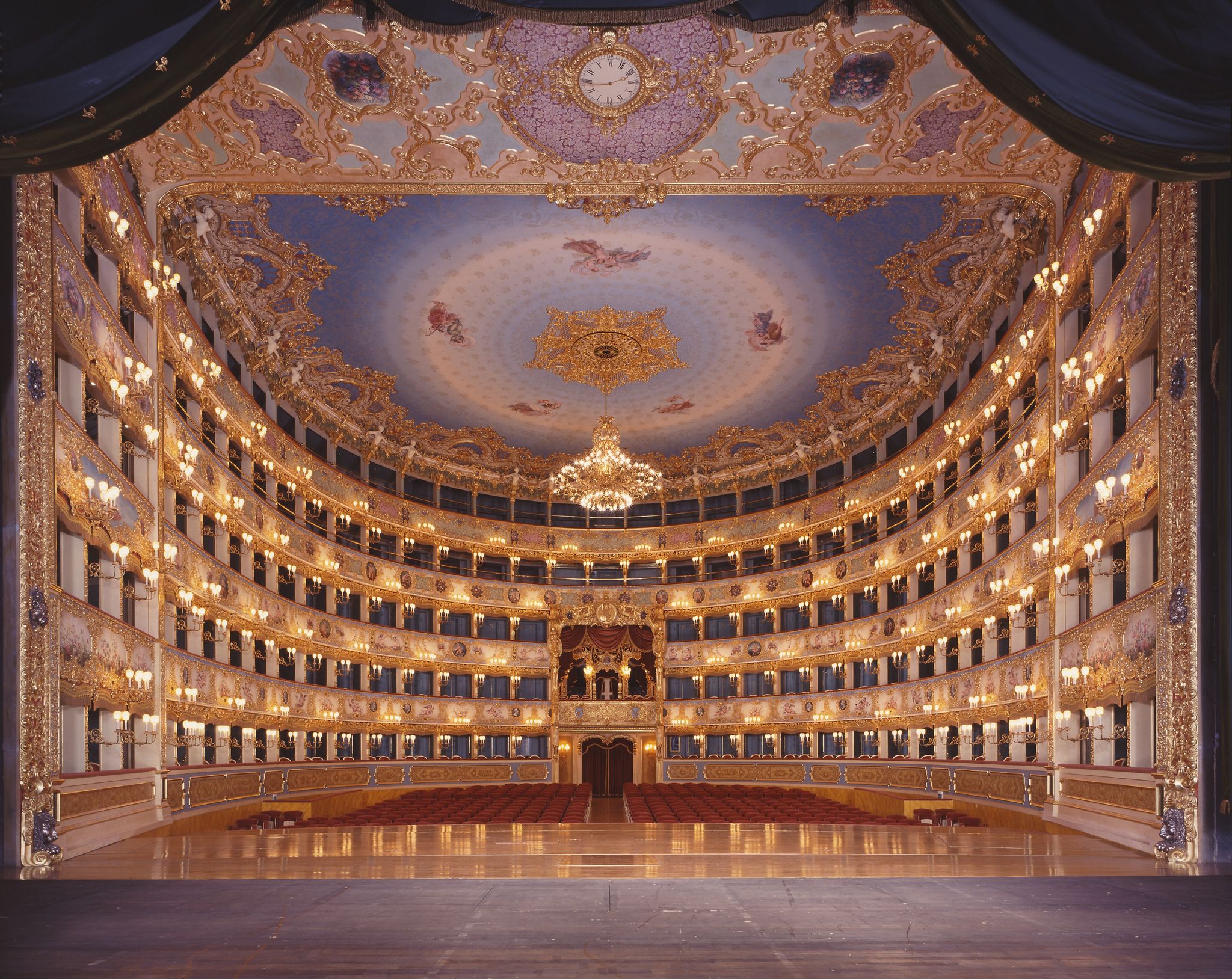 La Fenice Opera House from the stage,Italy.