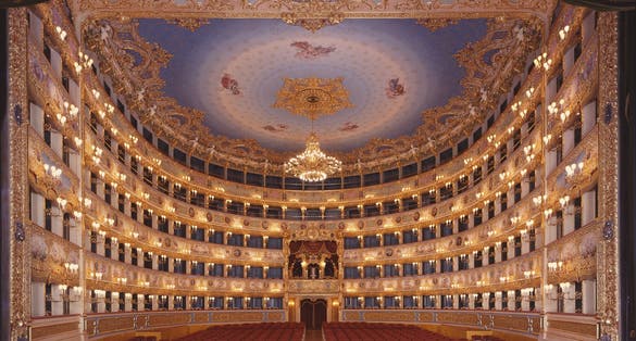 La Fenice Opera House from the stage,Italy.