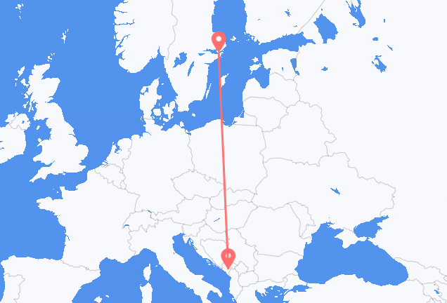 Podgorica to Stockholm