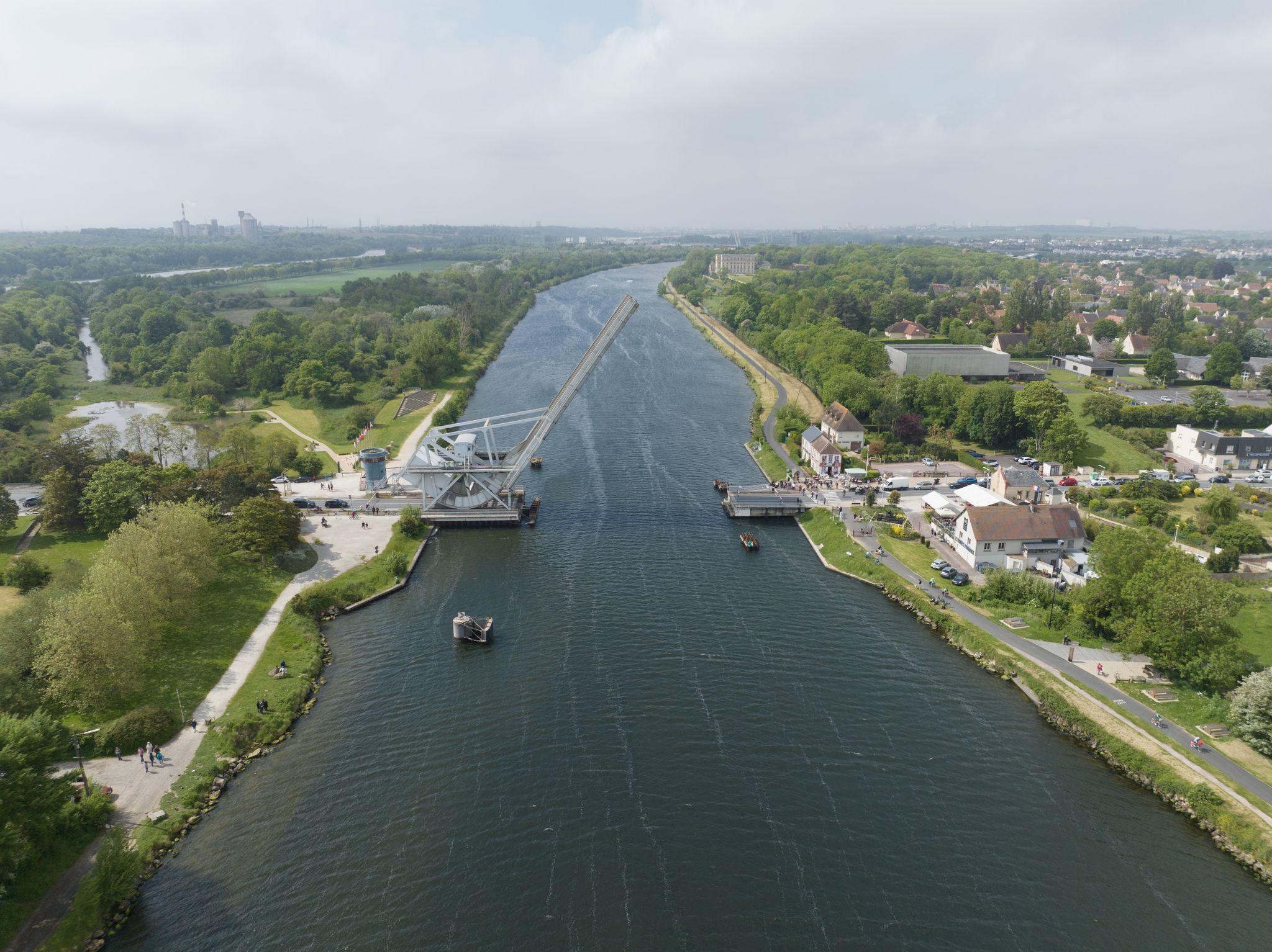 Pegasus Bridge, world war 2 landmark and war memorial.