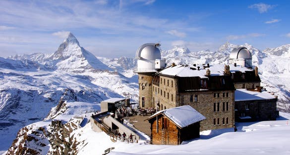 photo of amazing Matterhorn view at Gornergrat, Zermatt, Switzerland.