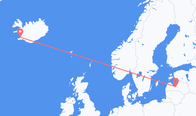 Латвия в Исландию