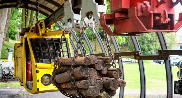 Photo of the trolleys on the territory of Landek Park Mining in Petrkovice, Ostrava under the Landek hill, Czech Republic