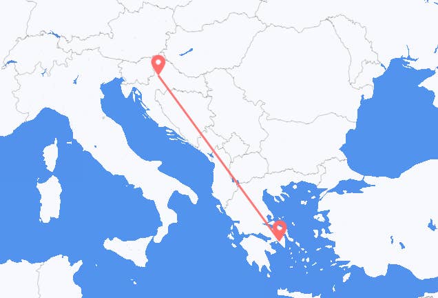 Athens to Zagreb