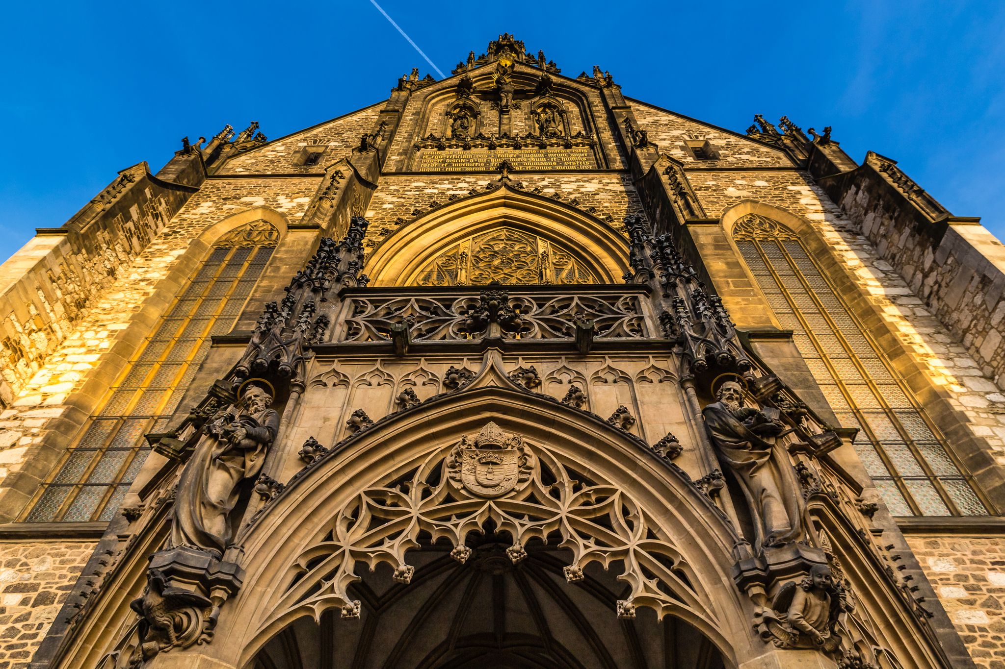 Photo of front Side Of Cathedral of St Peter and Paul , Brno, Moravia, Czech Republic.