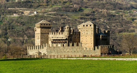 Fénis castle Aosta Valley Italy.