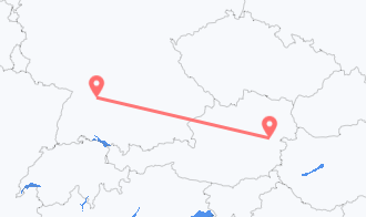 Train tickets from Gemeinde Ternitz to Stuttgart
