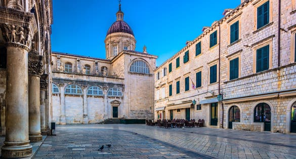 Photo of the architecture of the Rector's Palace is a mix of late Gothic and early Renaissance styles and due to an unfortunate series of events.The Palace was built in the 15th Century in Dubrovnik, Croatia.