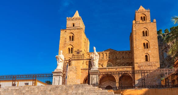 photo of Cefalù Cathedral in Sicily Italy .