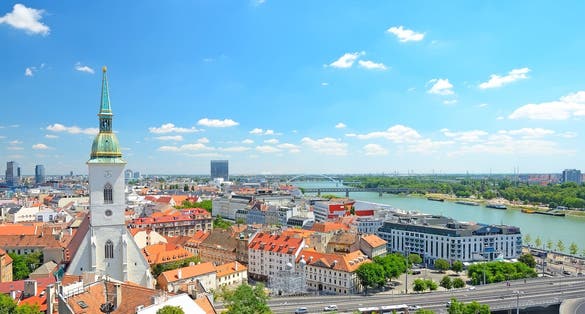 Bratislava, Slovakia, top view
