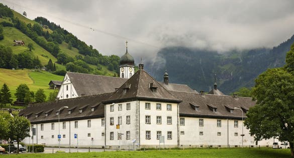 photo of Engelberg Abbey (Kloster Engelberg). Switzerland.