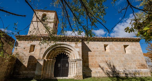 Photo of church of San Pedro Apóstol, 12th century, Villacadima, Guadalajara, Spain.