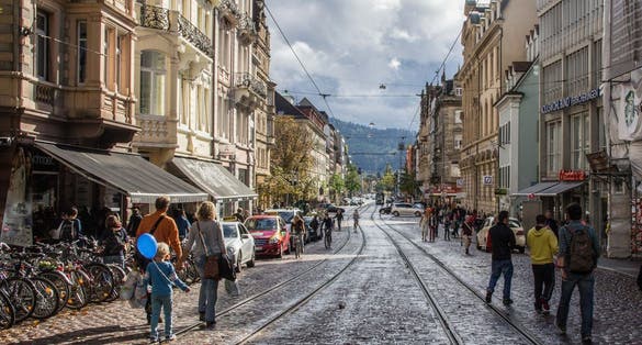 photo of view ofBertoldsbrunnen,Freiburg im Breisgau germany.