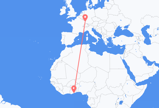 阿克拉 到斯特拉斯堡