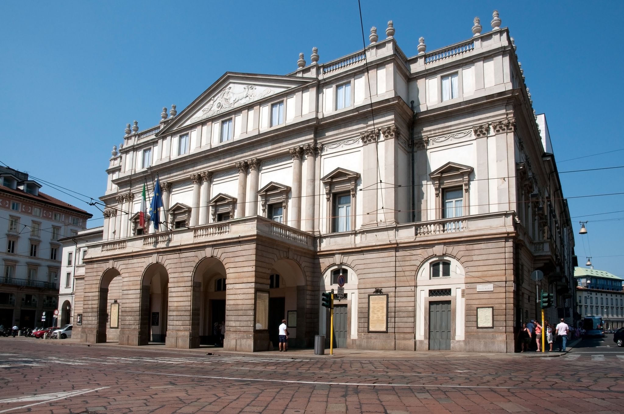photo of view of Teatro La Scala- famous opera house in Milan, Italy.