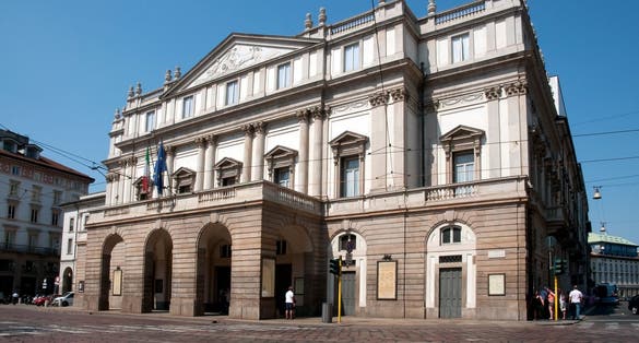 photo of view of Teatro La Scala- famous opera house in Milan, Italy.