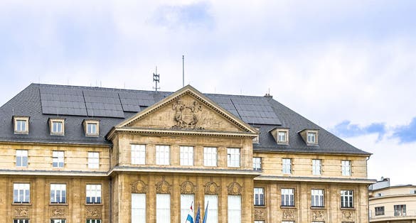 Photo of street view of Esch-sur-Alzette, Luxembourg.