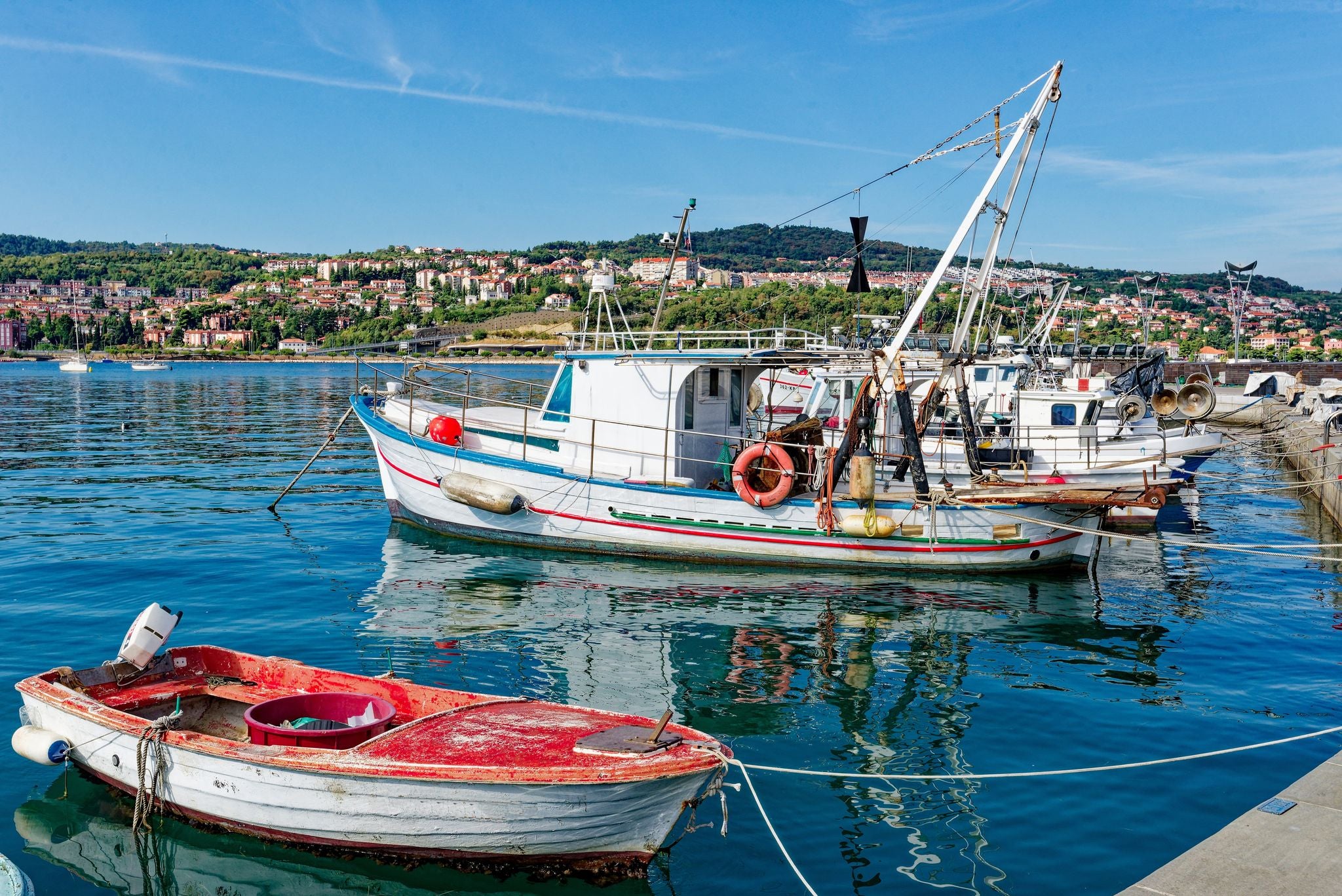 Boats in the port of Koper (Slovenia)