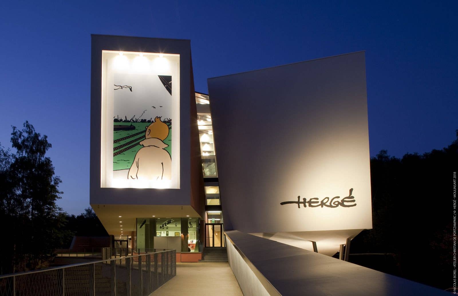 Louvain-la-Neuve, Belgium,  Hergé Museum. Hergé is the author of Tintin