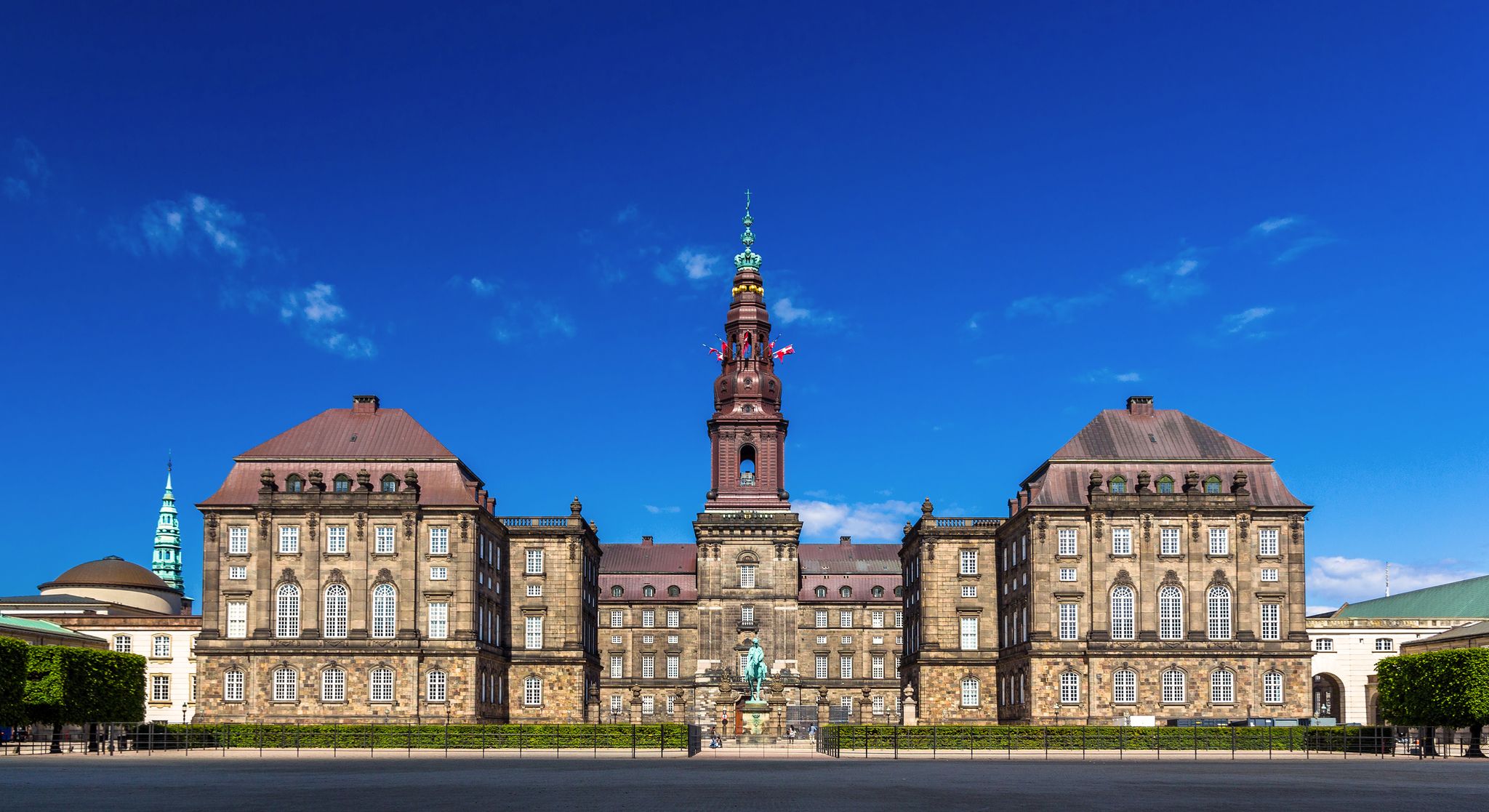 Photo of Christiansborg Palace in Copenhagen, Denmark.