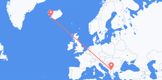 frá Íslandi til Norður-Makedóníu