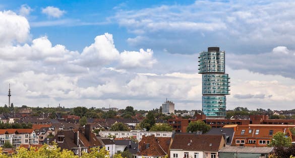 Photo of Cityscape of Bochum with modern skyscraper ,Bochum, NRW, Germany.