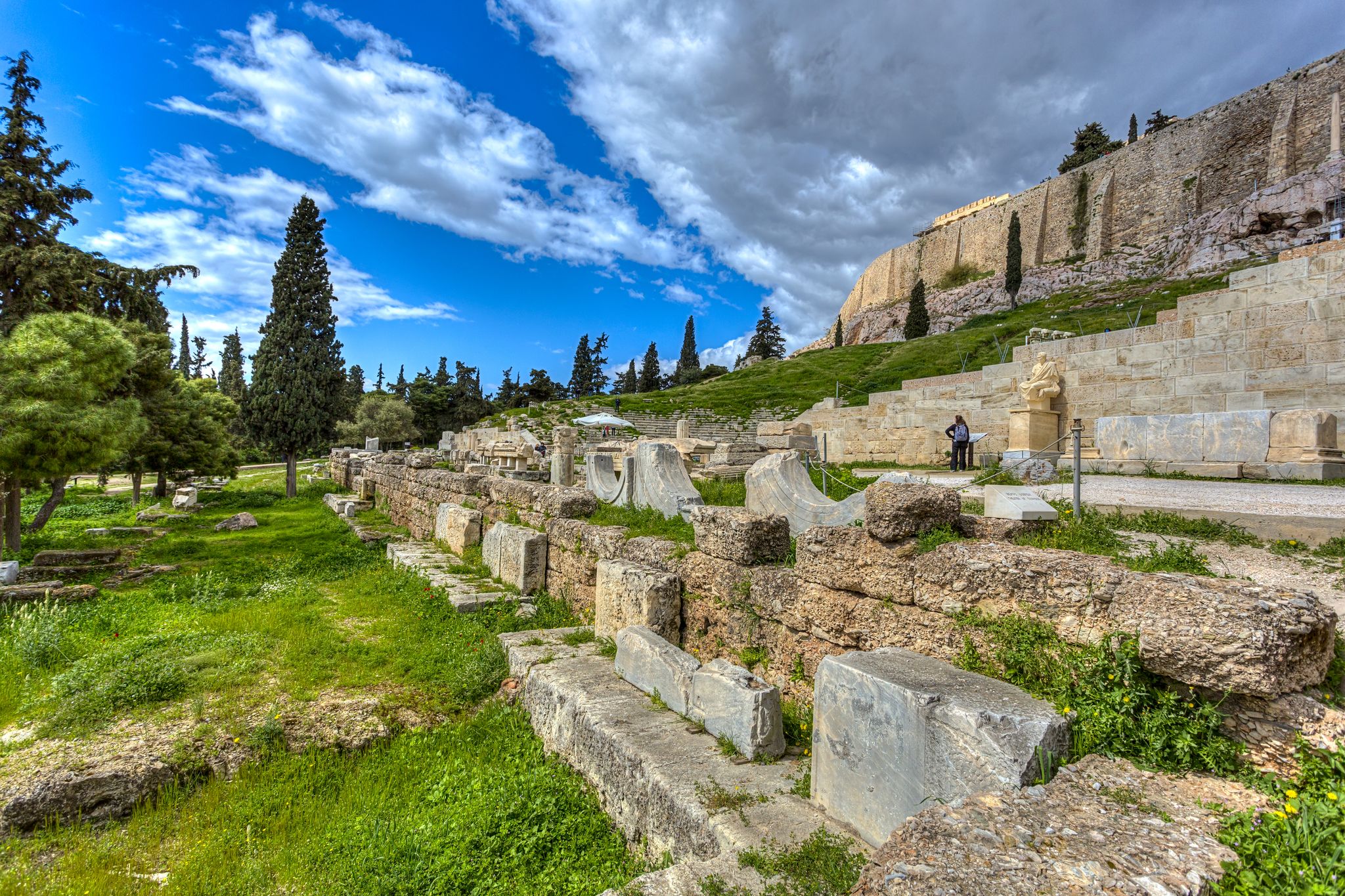 photo of Theatre of Dionysus below Acropolis in Athens,Greece,Athens Greece.