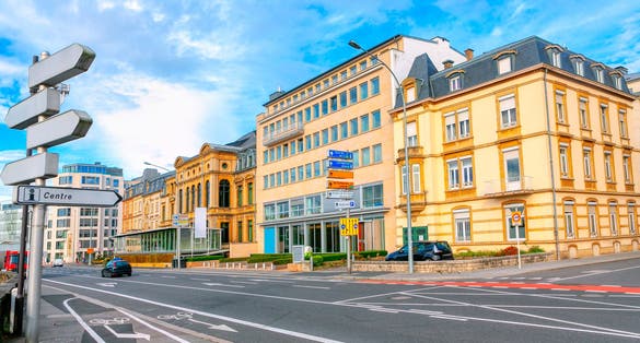 Photo of street in Chambery city France.