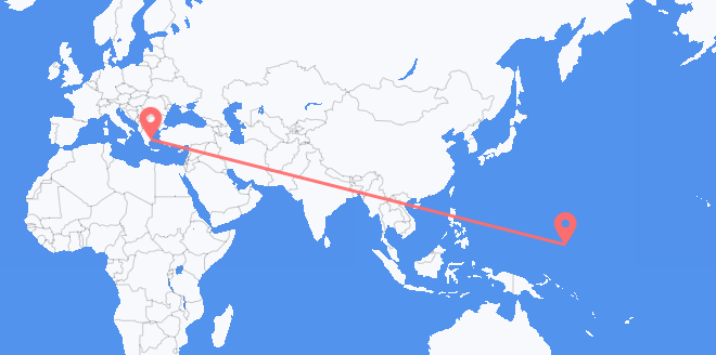 Mikronesien nach Griechenland