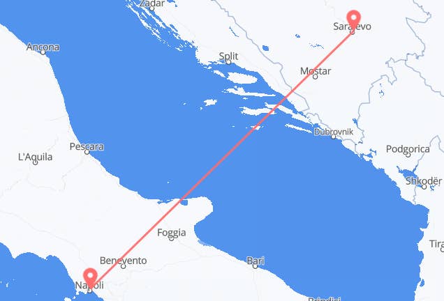 Sarajevo to Naples