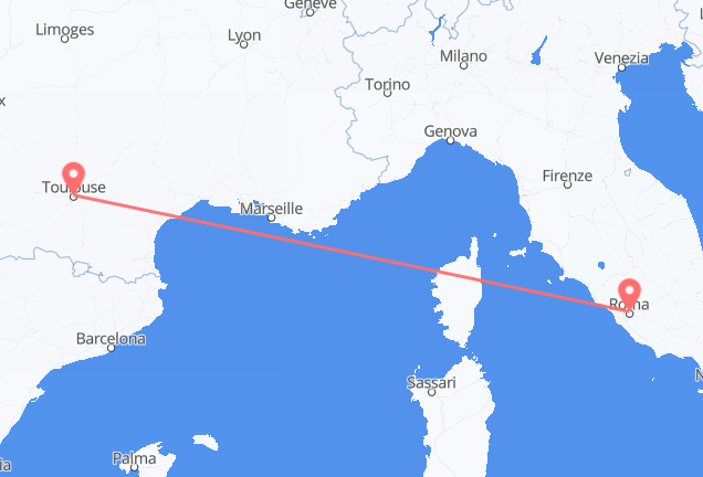 Toulouse à Rome