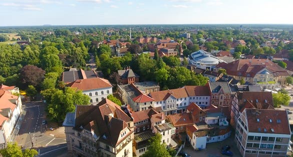 Photo of Solar battery on balcony wall of vintage house in Germany.