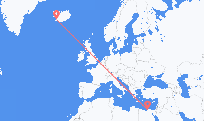 Alexandria to Reykjavik