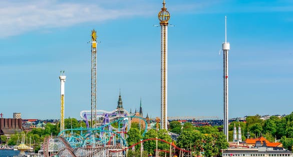 Amusement park (Grona Lund) in Stockholm, Sweden