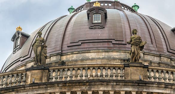 View of Bode Museum (1904) on the Museum Island ("Museumsinsel") in the Mitte district of Berlin. Germany.
