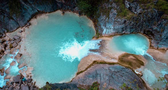 Photo of blue Lake located in the quaint city of Giresun, Turkey.